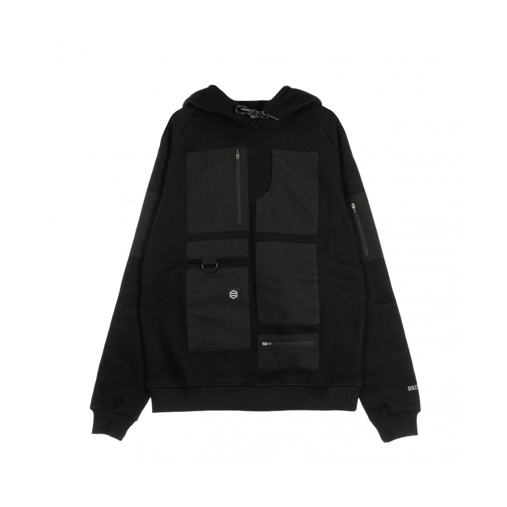 FELPA CAPPUCCIO SPECIAL POCKET HOODIE BLACK