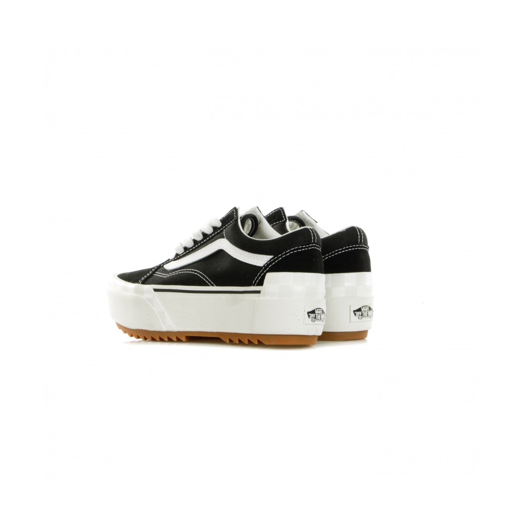 SCARPA BASSA OLD SKOOL STACKED SUEDECANVAS/BLACK