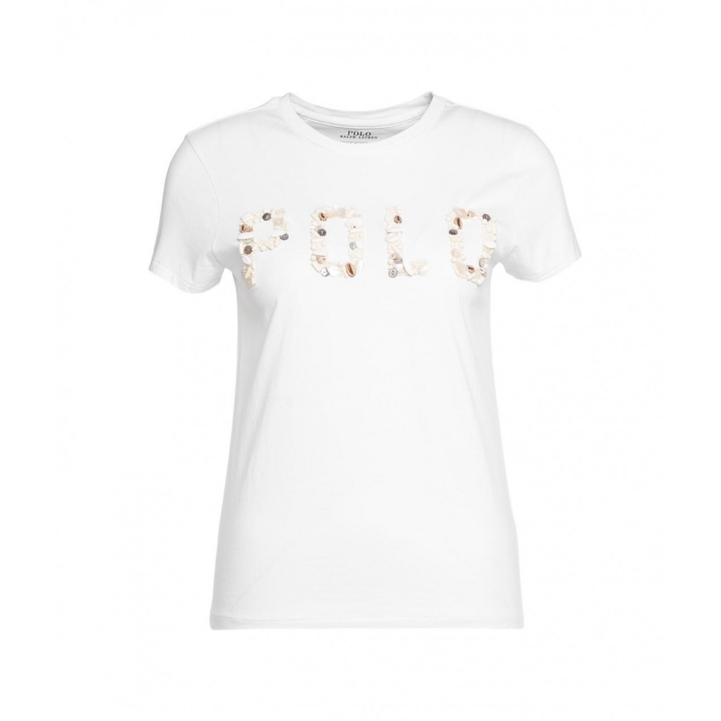 T-shirt con applicazioni a conchiglia bianco | Bowdoo.com