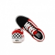 SCARPA BASSA COMFYCUSH OLD SKOOL CHECKERBOARD BLACK/RED