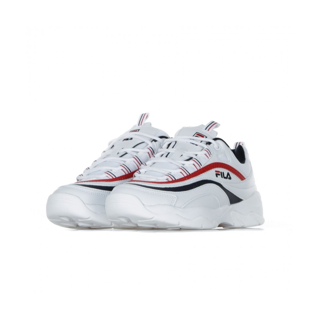 LOW SHOE LOW WMN WEISSER SCHUH / FILA NAVY / FILA ROT