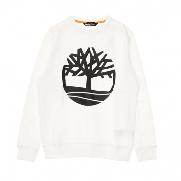 FELPA GIROCOLLO CORE LOGO CREWNECK BRUSHBACK WHITE/BLACK