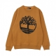 FELPA GIROCOLLO CORE LOGO CREWNECK BRUSHBACK WHEAT BOOT/BLACK