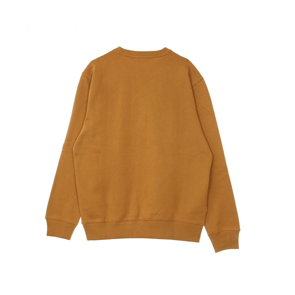 FELPA GIROCOLLO CORE LOGO CREWNECK BRUSHBACK WHEAT BOOT/BLACK