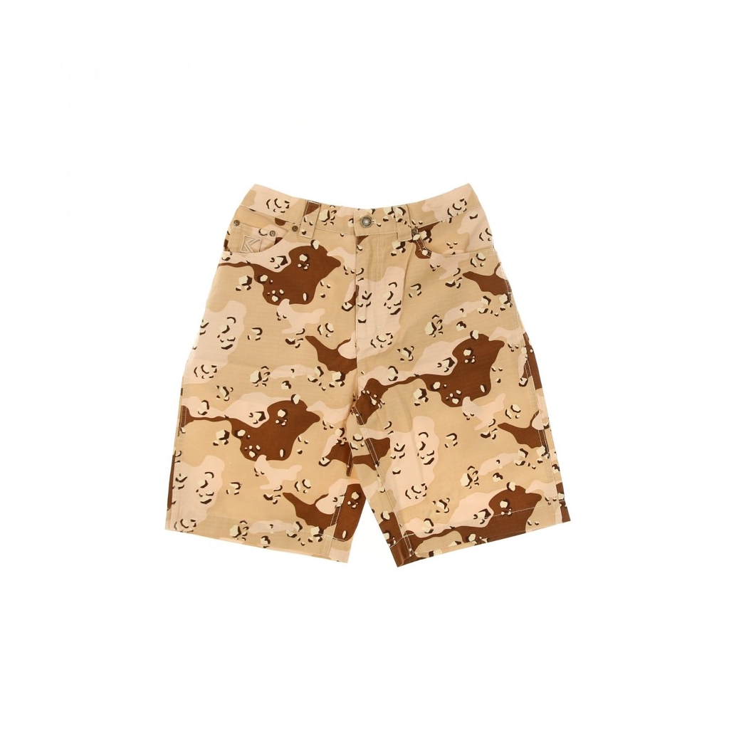 PANTALONE CORTO SMALL SIGNATURE WASHED CAMO SHORTS SAND/ROSE/BROWN