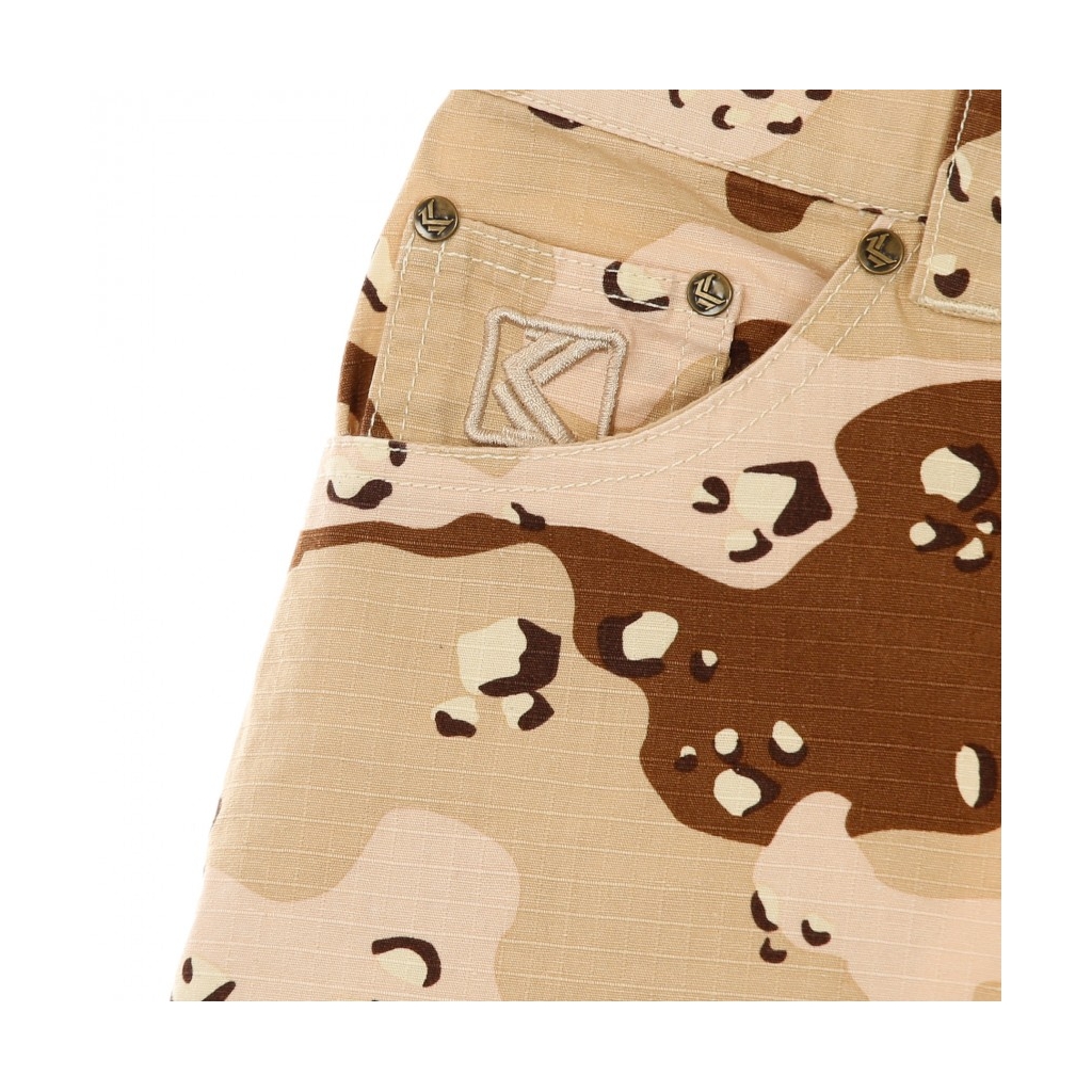 PANTALONE CORTO SMALL SIGNATURE WASHED CAMO SHORTS SAND/ROSE/BROWN