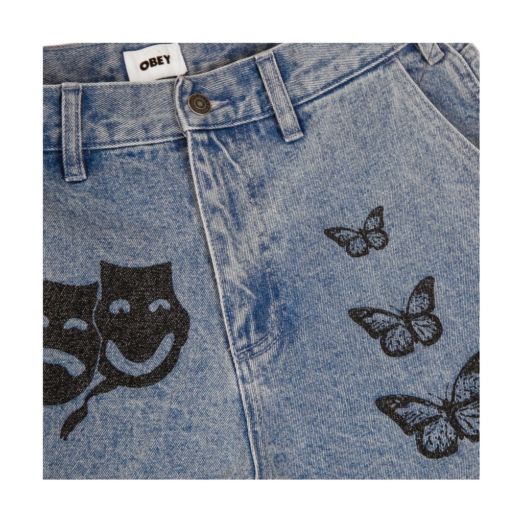 OBEY Hardwork Carpenter Denim Pants Light Indigo - Penloe