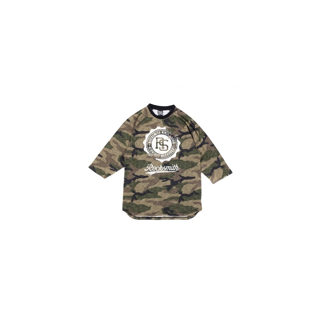 MAGLIETTA ROCKSMITH T-SHIRT RAGLAN MARAUDER Camo unico