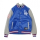 GIUBBOTTO COLLEGE MLB BESSON HOODED MIX FABRIC JACKET LOSDOD ROYAL/WHITE/RED