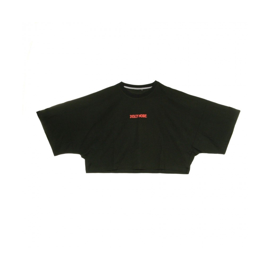 MAGLIETTA CORTA CAPITAL BLACK  RED LONG SLEEVES OVER BLACK/RED