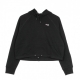 FELPA CAPPUCCIO CORTA ELAXI CROPPED HOODY BLACK