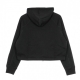 FELPA CAPPUCCIO CORTA ELAXI CROPPED HOODY BLACK