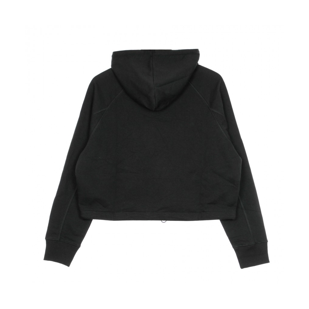 FELPA CAPPUCCIO CORTA ELAXI CROPPED HOODY BLACK