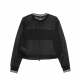 MAGLIETTA MANICA LUNGA CORTA JALINA CROPPED SPORTY MESH SHIRT BLACK