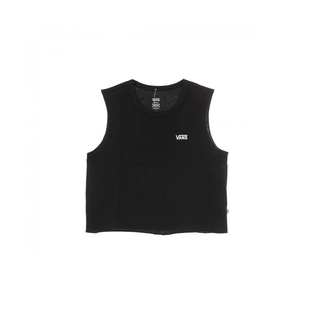 CANOTTA CORTA JUNIOR V MUSCLE CROP BLACK