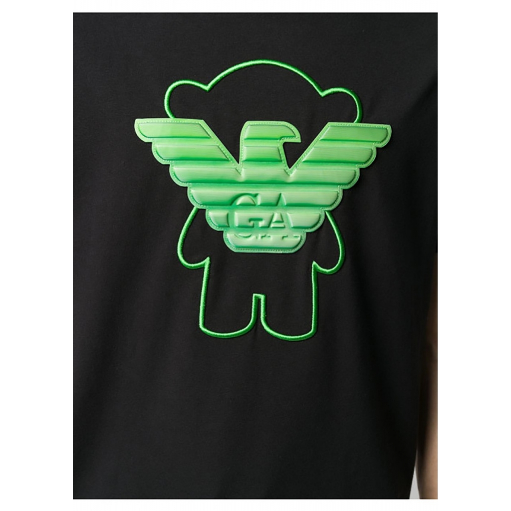 T SHIRT MANGA BEAR NERO Bowdoo