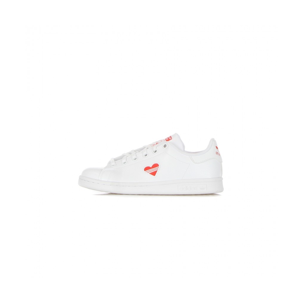 SCARPA BASSA BAMBINO STAN SMITH J CLOUD WHITE VIVID RED CLOUD