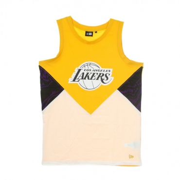 CANOTTA UOMO NBA OIL SLICK TANK LOSLAK AUTHENTIC GOLD/WHITE