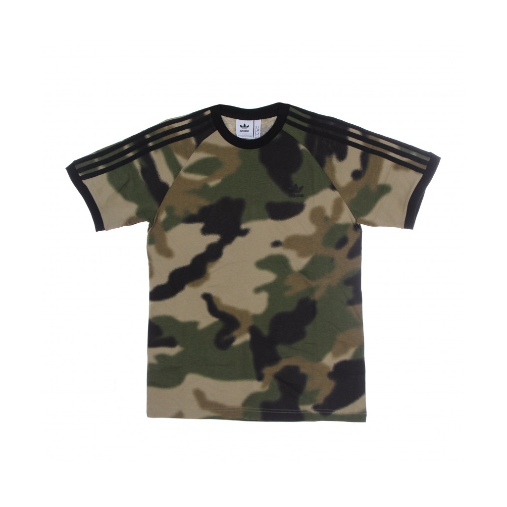 MAGLIETTA UOMO CAMO ALL OVER PRINT 3 STRIPES TEE WILD PINE/MULTI/BLACK