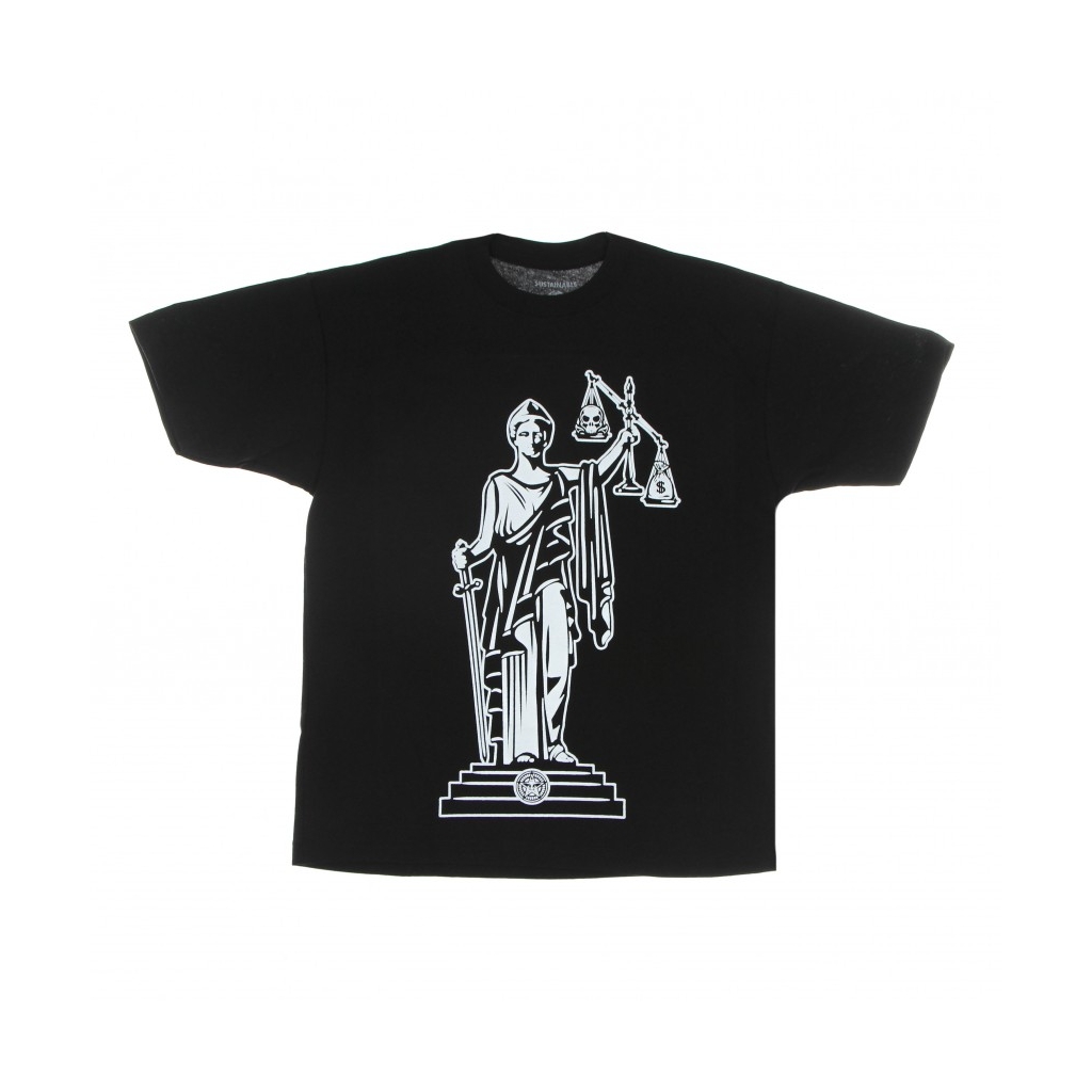 MAGLIETTA UOMO JUSTICE IS NO LONGER BLIND SUSTAINABLE TEE BLACK