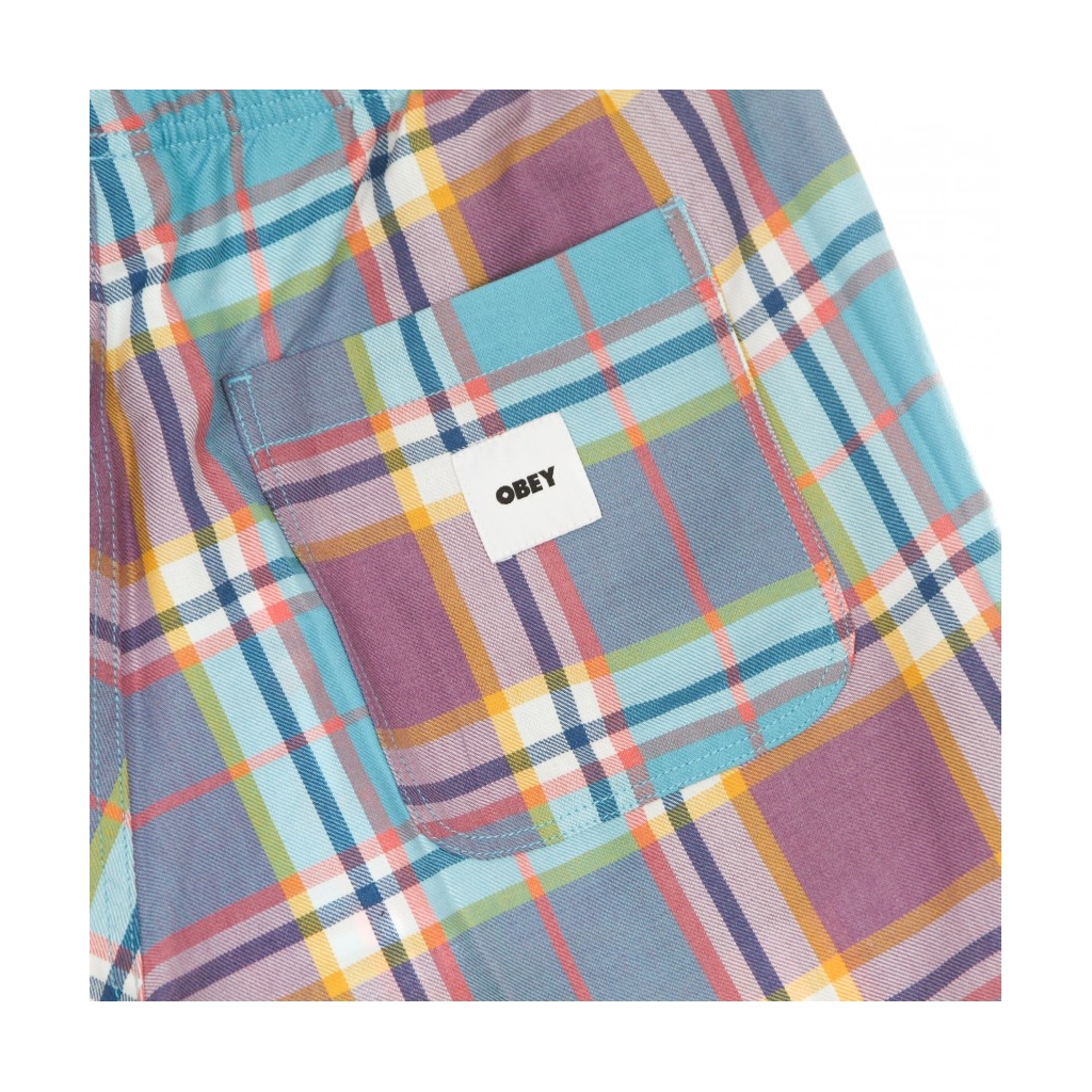 PANTALONE CORTO UOMO EASY PLAID SHORT AQUA MULTI