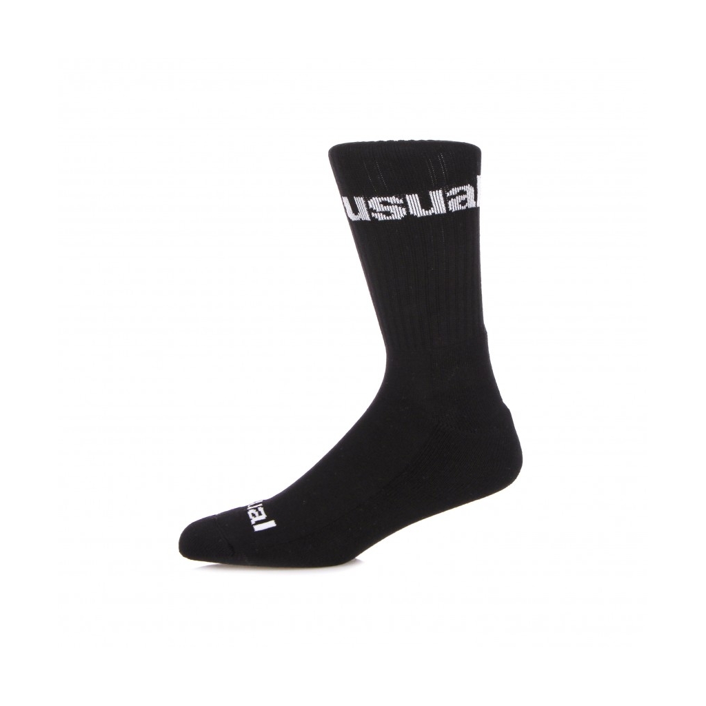 CALZA MEDIA UOMO LOGO SOCKS BLACK