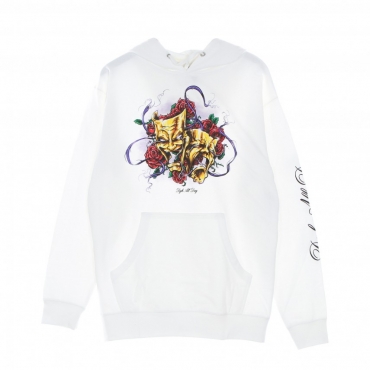 FELPA CAPPUCCIO UOMO GOLDEN FACES HOOD FLEECE WHITE