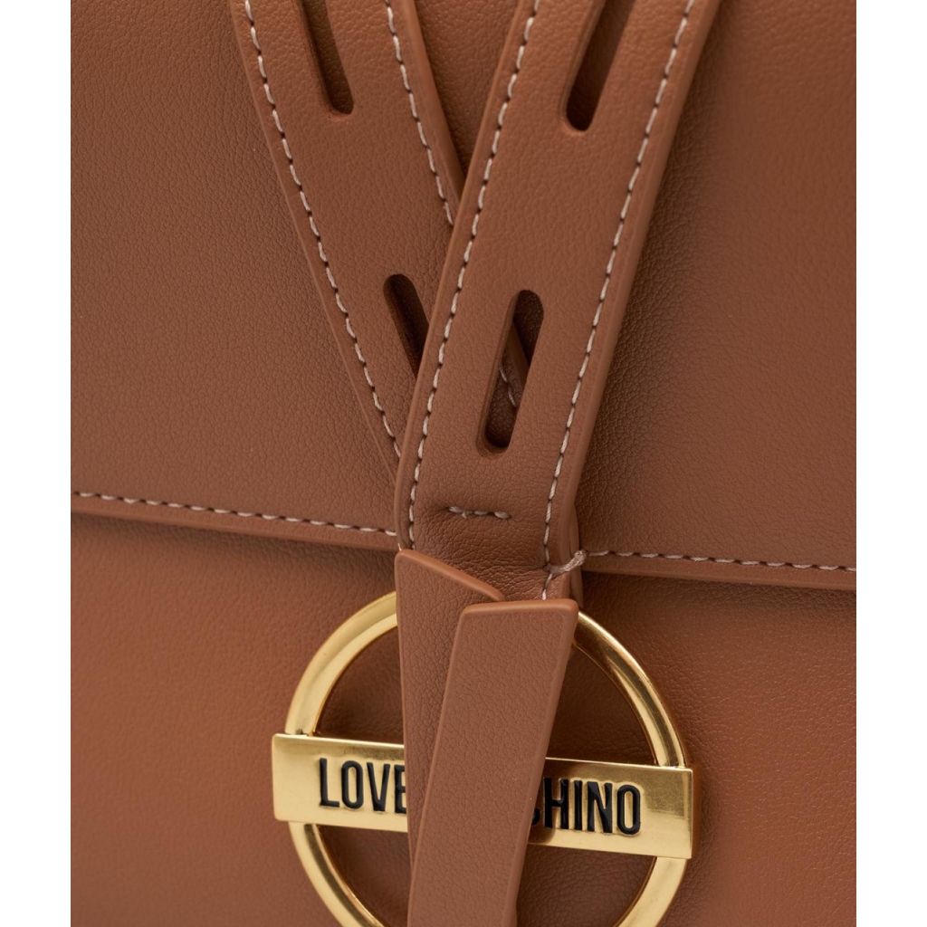 Borsa donna a mano Love Moschino, cammello