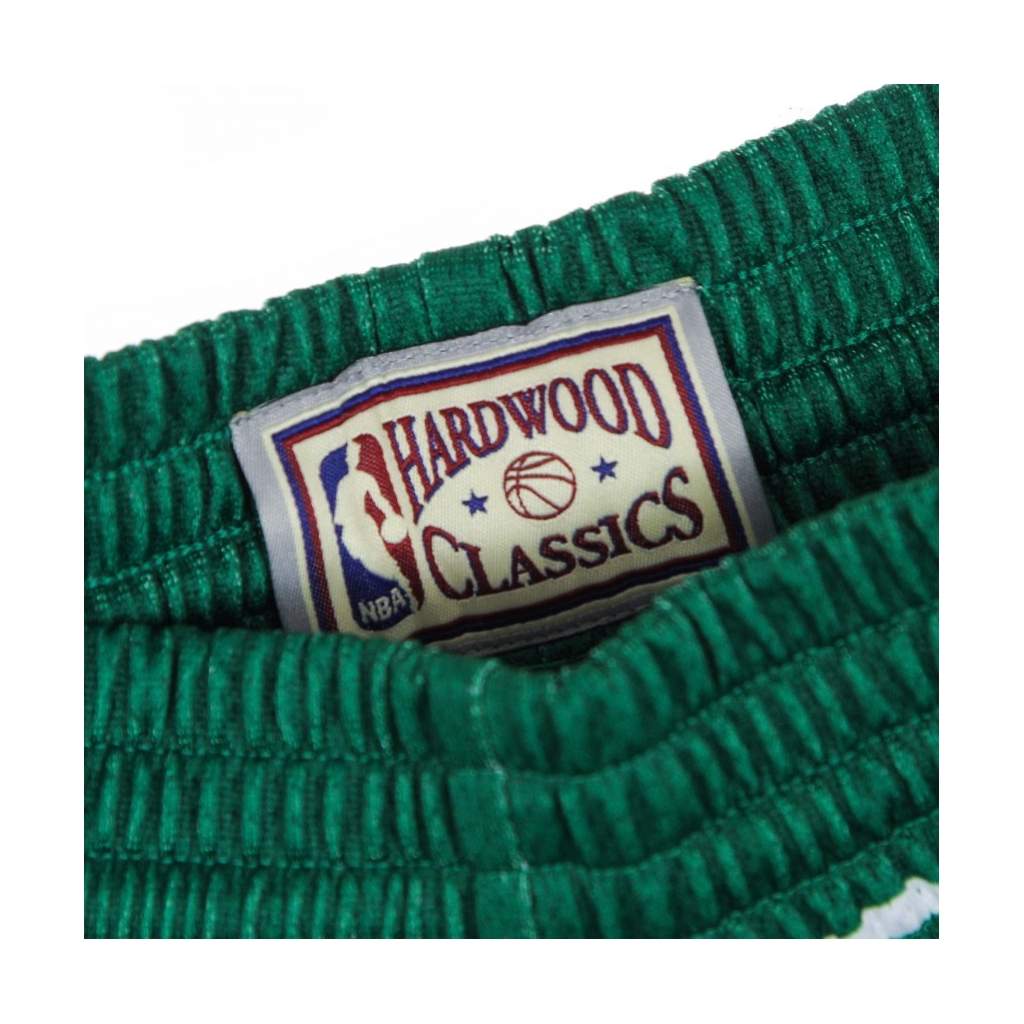 PANTALONCINO TIPO BASKET UOMO NBA BIG FACE BLOWN OUT FASHION SHORT HARDWOOD CLASSICS DALMAV GREEN/ORIGINAL TEAM COLORS