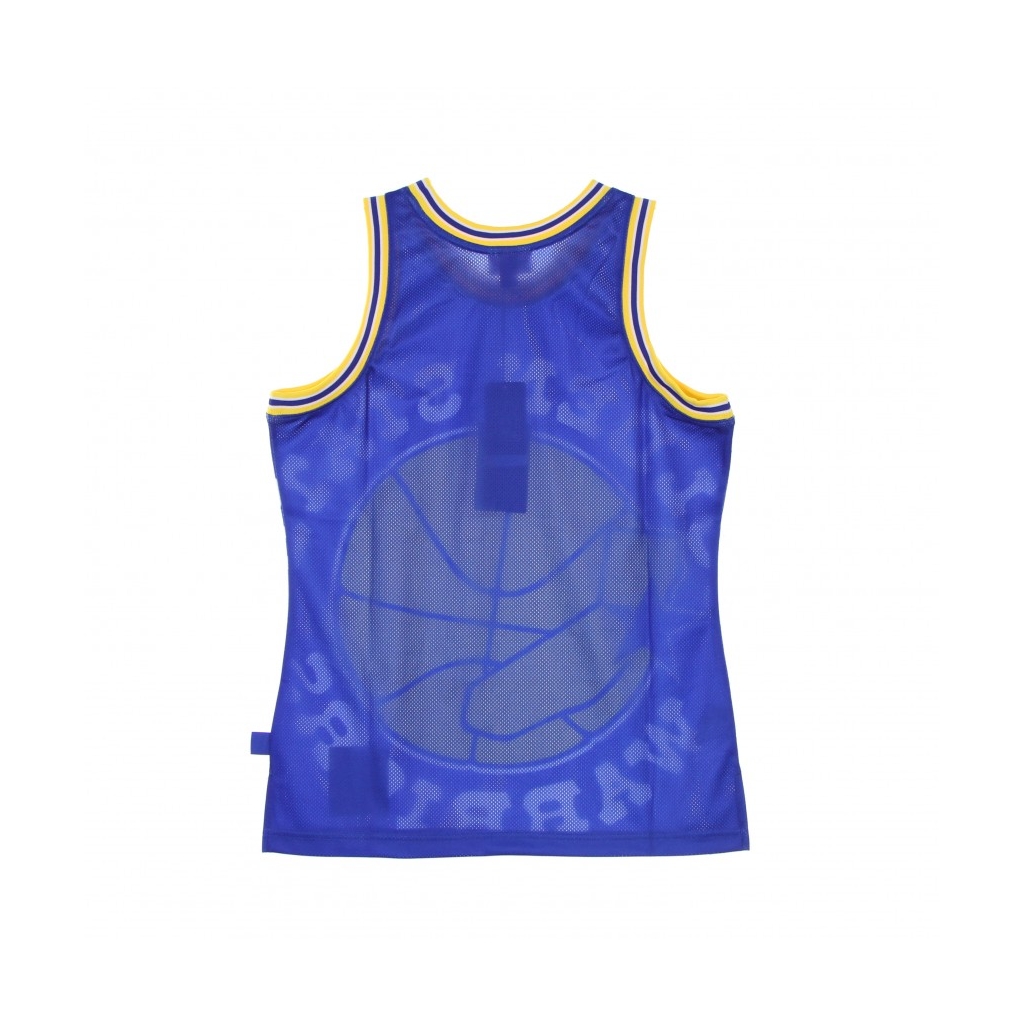 CANOTTA TIPO BASKET UOMO NBA BIG FACE BLOWN OUT FASHION JERSEY HARDWOOD CLASSICS GOLWAR ROYAL/ORIGINAL TEAM COLORS