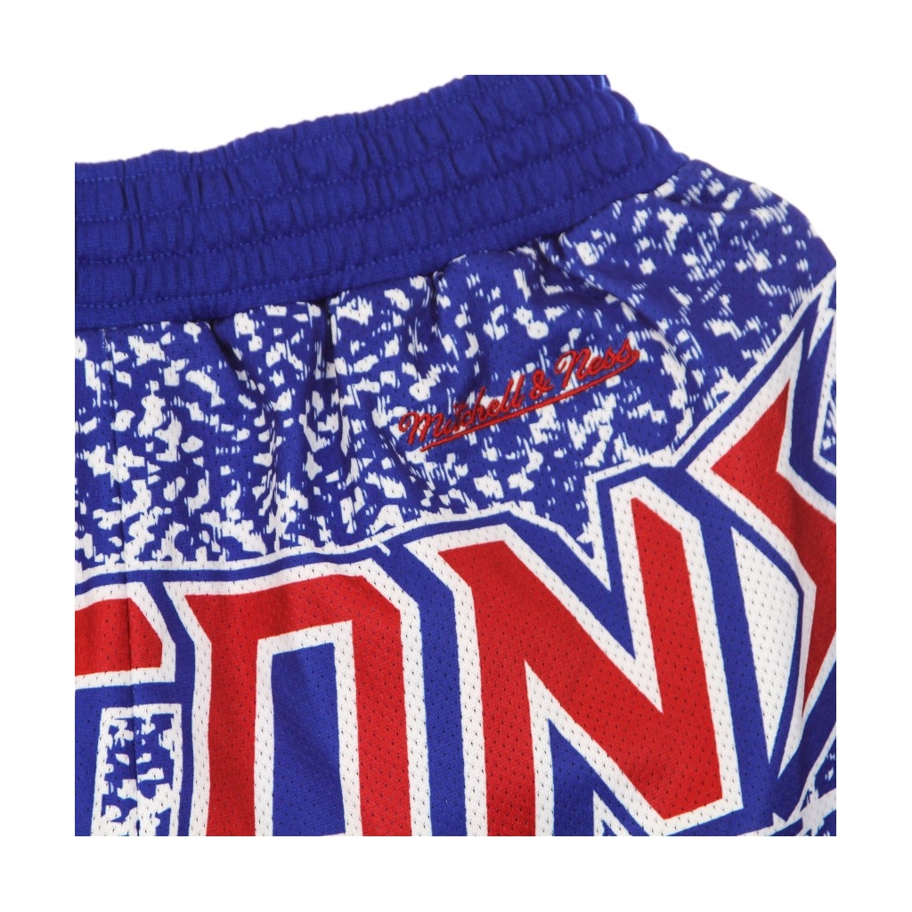 PANTALONCINO TIPO BASKET UOMO NBA JUMBOTRON SUBLIMATED MESH SHORTS HARDWOOD CLASSICS DETPIS ROYAL/ORIGINAL TEAM COLORS