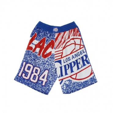 PANTALONCINO TIPO BASKET UOMO NBA JUMBOTRON SUBLIMATED MESH SHORTS HARDWOOD CLASSICS LOSCLI ROYAL/ORIGINAL TEAM COLORS