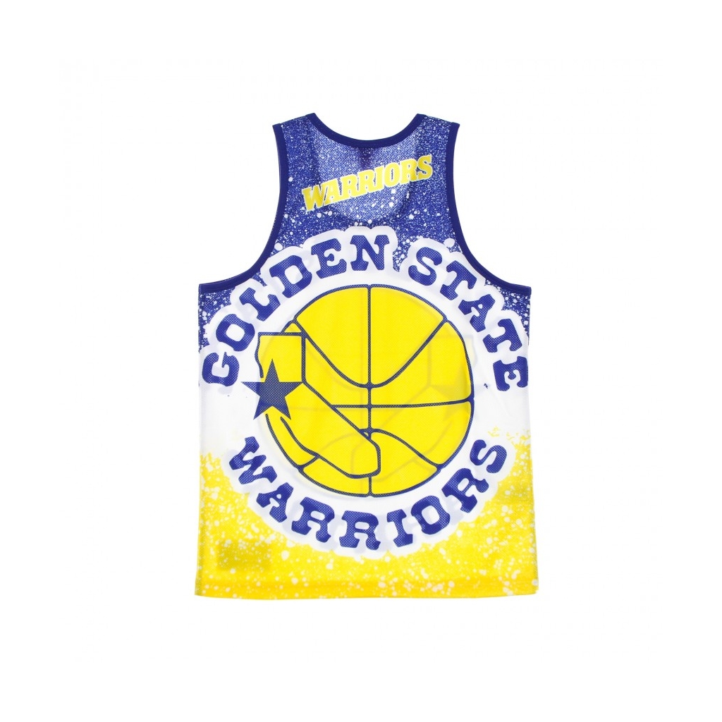 CANOTTA TIPO BASKET UOMO NBA JUMBOTRON SUBLIMATED MESH TANK HARDWOOD CLASSICS GOLWAR YELLOW/ORIGINAL TEAM COLORS