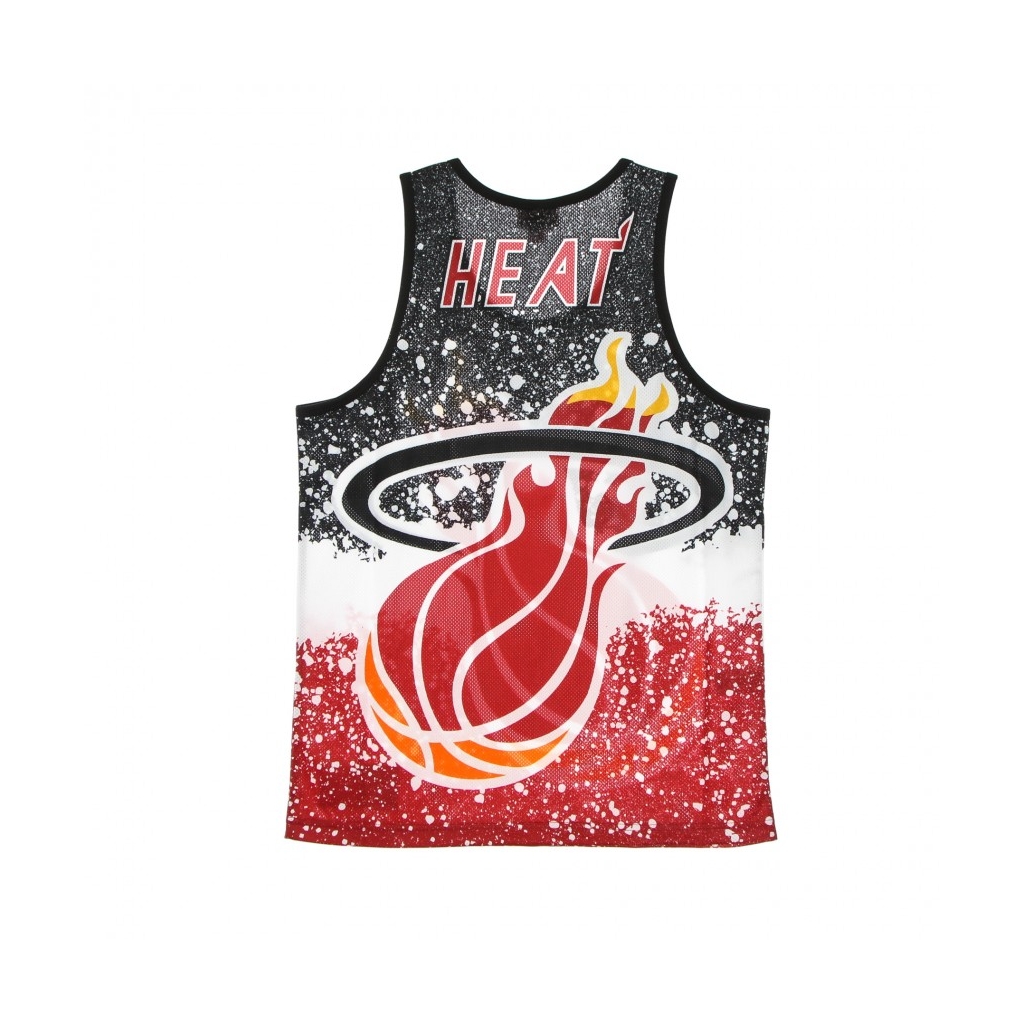 CANOTTA TIPO BASKET UOMO NBA JUMBOTRON SUBLIMATED MESH TANK HARDWOOD CLASSICS MIAHEA SCARLET/ORIGINAL TEAM COLORS