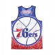 CANOTTA TIPO BASKET UOMO NBA JUMBOTRON SUBLIMATED MESH TANK HARDWOOD CLASSICS PHI76E SCARLET/ORIGINAL TEAM COLORS