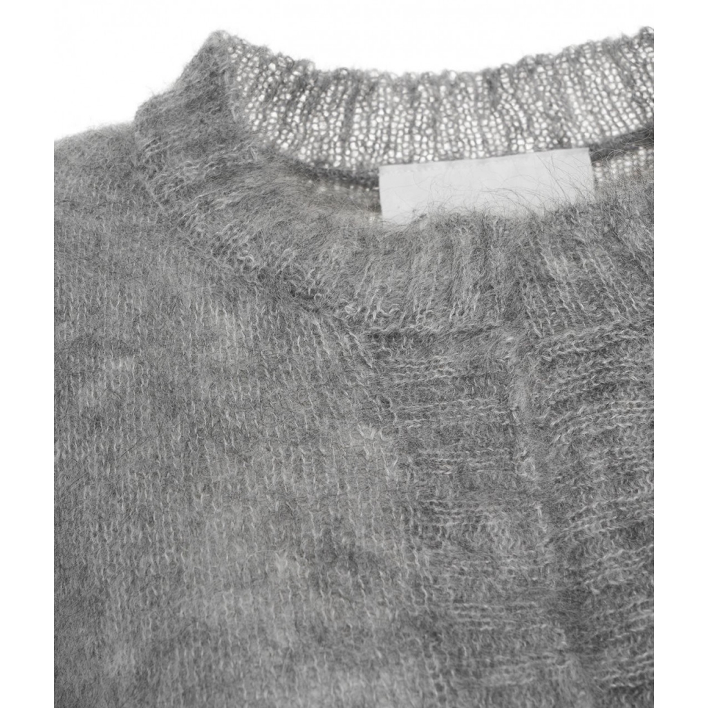 Maglione Ofelia in lana mohair grigio