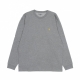 maglietta manica lunga uomo l/s chase t-shirt GREY HEATHER/GOLD