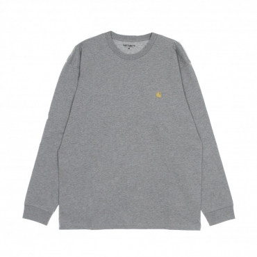 maglietta manica lunga uomo l/s chase t-shirt GREY HEATHER/GOLD