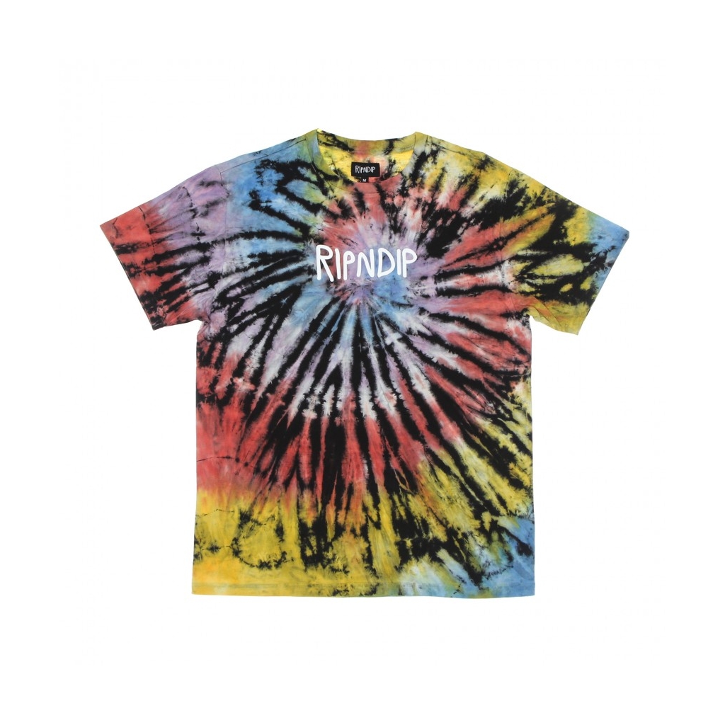 maglietta uomo rubber logo tee SUNBURST SPIRAL TIE DYE