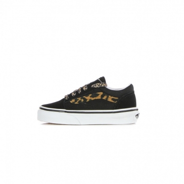 scarpa bassa bambino old skool leopard fur BLACK/TRUE WHITE