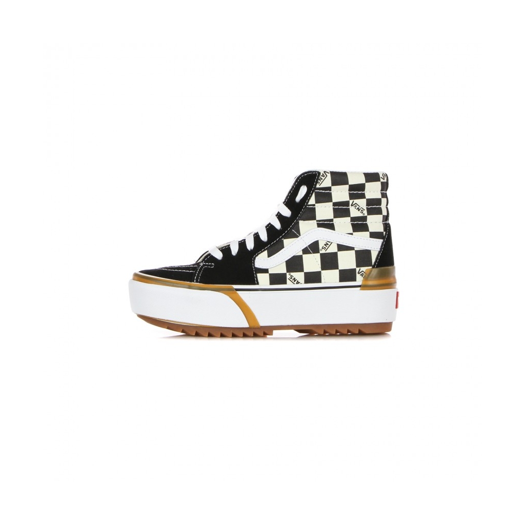 scarpa alta donna sk8-hi stacked checkerboard MULTI/TRUE WHITE