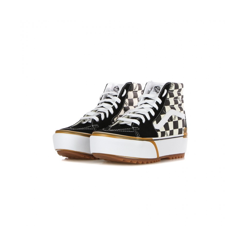 scarpa alta donna sk8-hi stacked checkerboard MULTI/TRUE WHITE