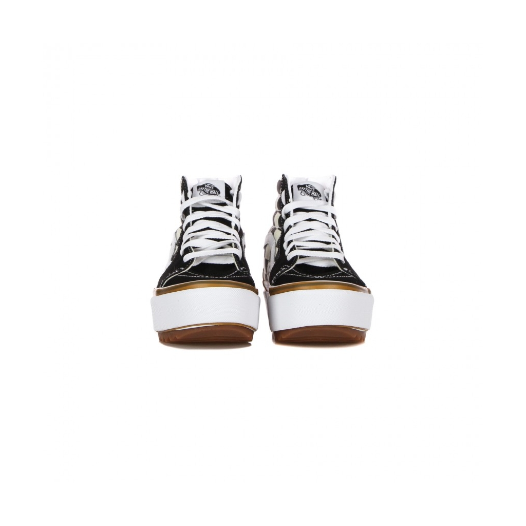 scarpa alta donna sk8-hi stacked checkerboard MULTI/TRUE WHITE