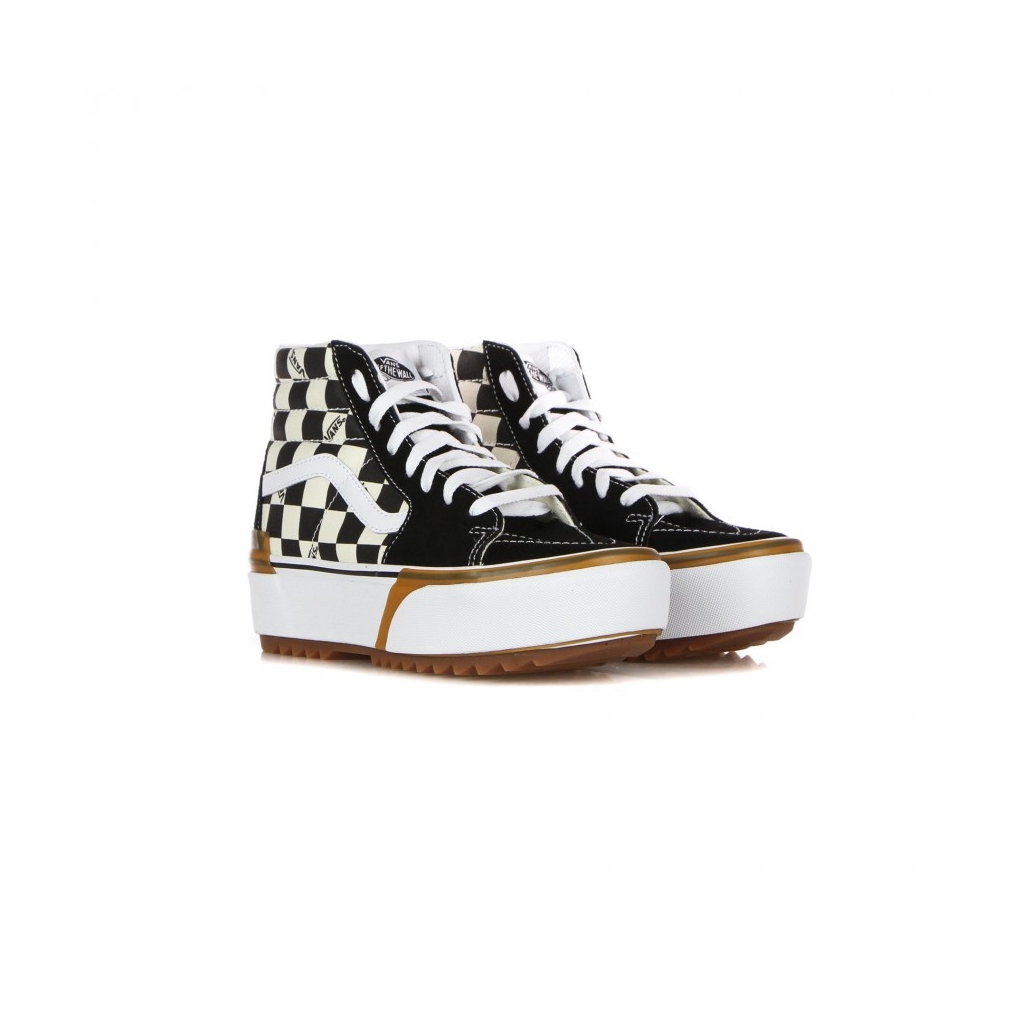 scarpa alta donna sk8-hi stacked checkerboard MULTI/TRUE WHITE