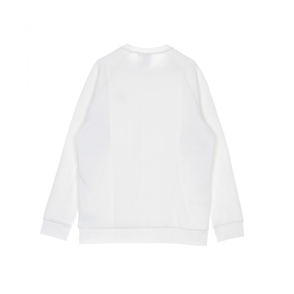 felpa girocollo uomo essential trefoil crewneck WHITE