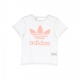 maglietta bambino trefoil tee WHITE/HAZE CORAL