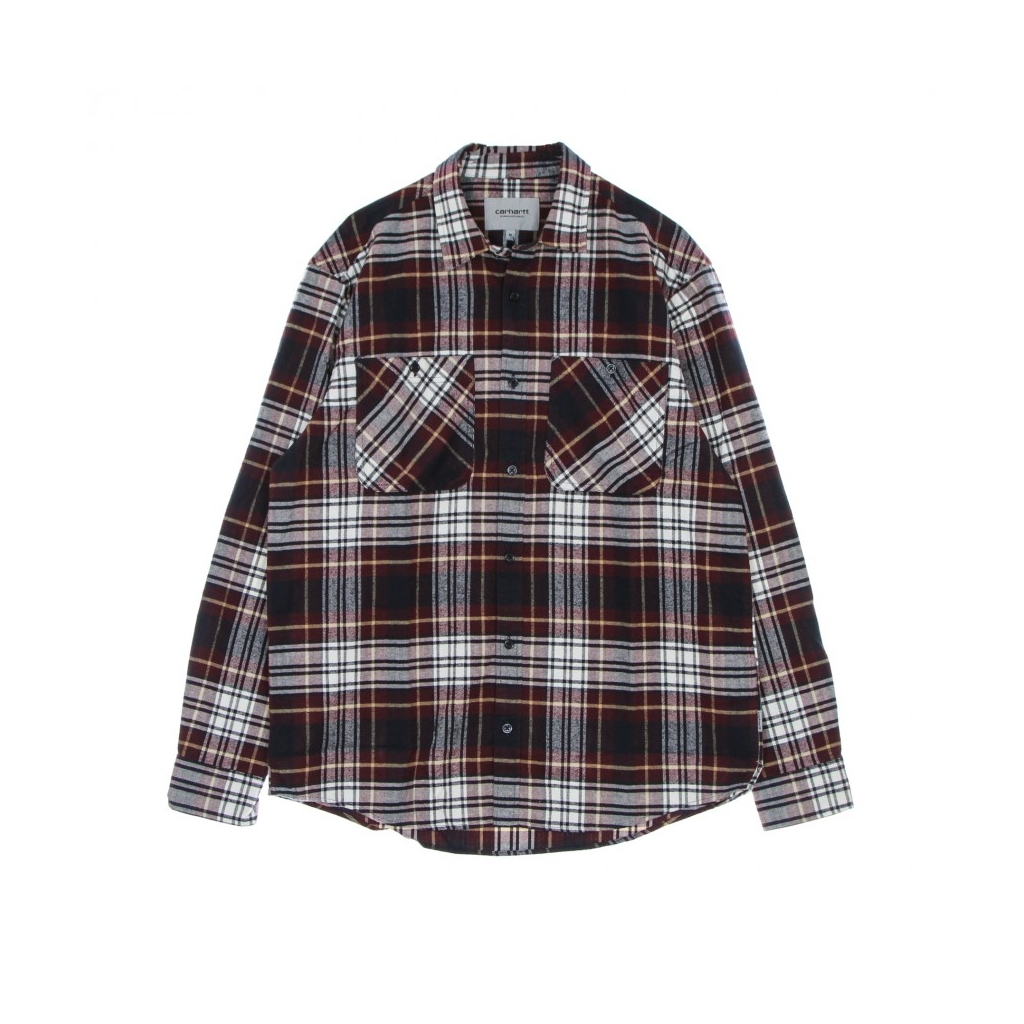 camicia manica lunga uomo dunbar l/s shirt DUNBAR CHECK/WINE