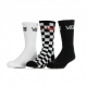 calza media uomo classic crew 3pk BLACK/CHECKERBOARD/WHITE