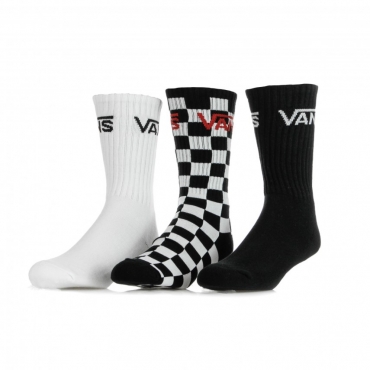 calza media uomo classic crew 3pk BLACK/CHECKERBOARD/WHITE