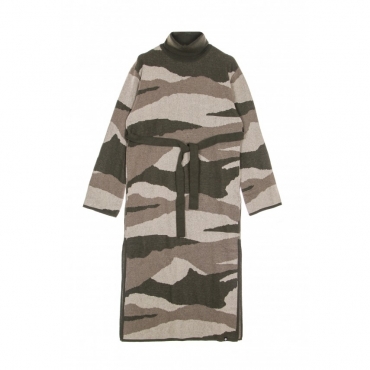 vestito donna olen camo dress